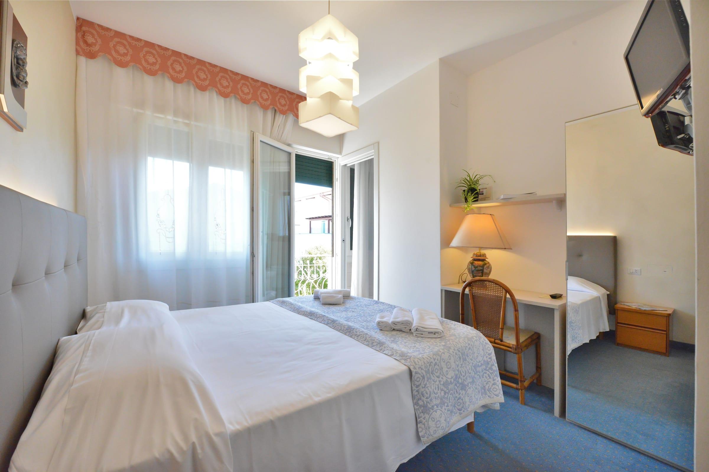 Helles Doppelzimmer im Albergo Fabrizio